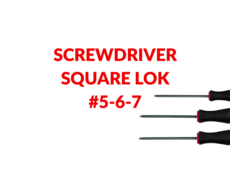 SCREWDRIVER SQUARE LOK 5-6-7 GREEN