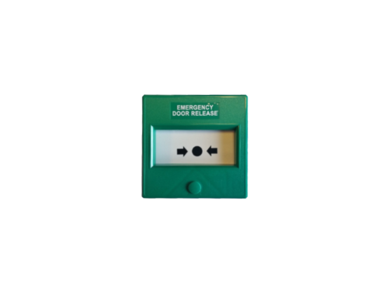GREEN RESETABLE EMERGENCY DOOR RELEASE