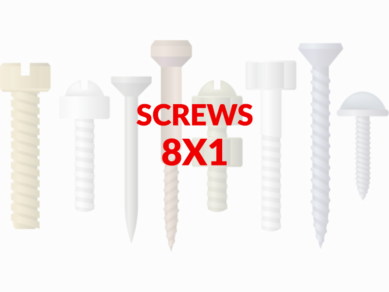 SCREWS 8X1 SIZE 8 1 INCH