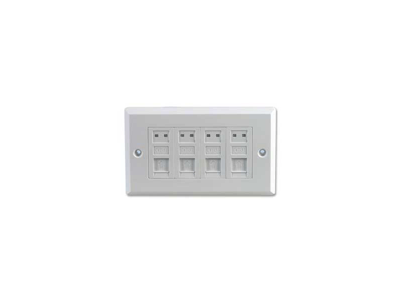 CAT 5 QUAD BACK BOX WALL OUTLET