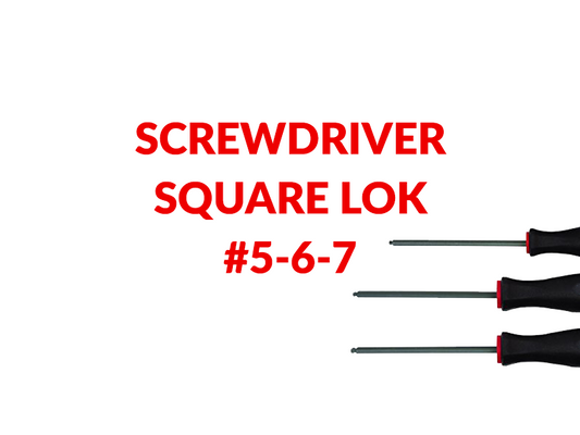 SCREWDRIVER SQUARE LOK 5-6-7 GREEN