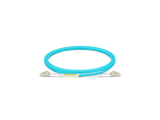 LC-LC DUPLEX LEAD OM3 1 MTR AQUA MULTIMODE