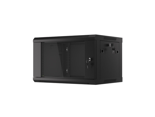 NETWORK CABINET WALL MOUNT (BASIC) 6U 560MM DEEP BLACK FLATPACK