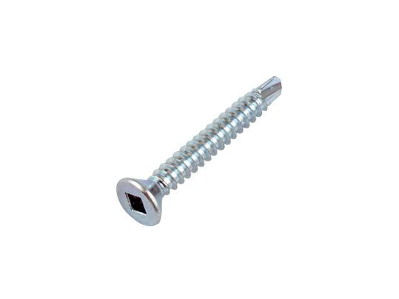SCREW 8 X 1 CSK SQ-LOK SELF DRILLER BZP