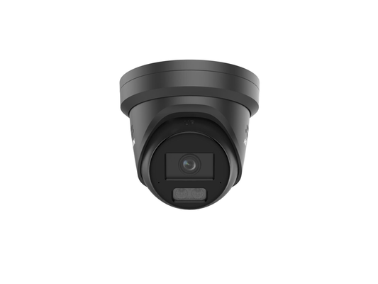HIK BLACK 4MP SMART HYBRID LIGHT WITH COLORVU FIXED TURRET DS-2CD2347G3LIS2UYSB