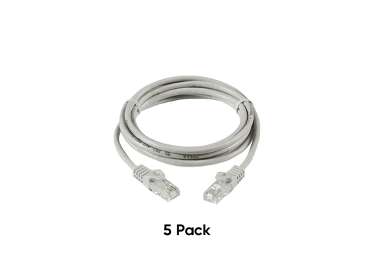 HAYDON GREY CAT5 2M RJ45 PATCH LEAD X5 PACK