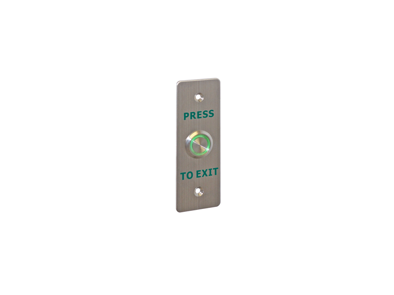 PRESS TO EXIT SWITCH SSSWITH GREEN LED 115X86MM