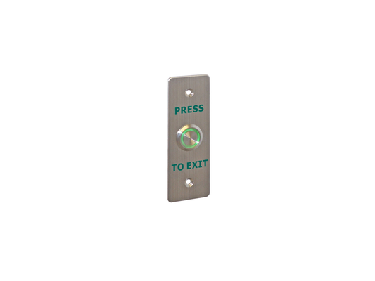 PRESS TO EXIT SWITCH SSSWITH GREEN LED 115X86MM