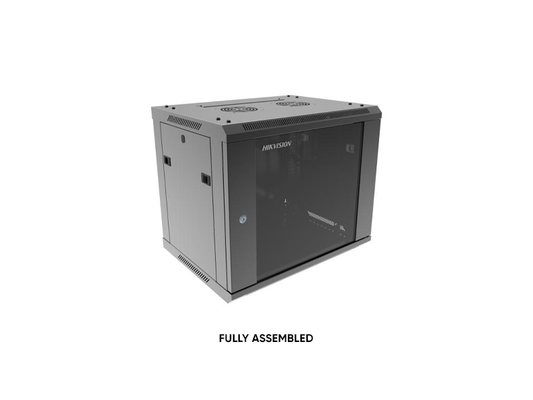 HIK 9U WALL CABINET FULLY ASSEMBLED DS-XS6409-S/B