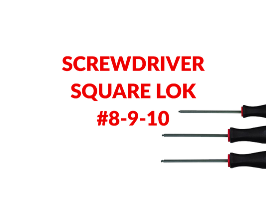 SCREWDRIVER SQUARE LOK 8-9-10 RED